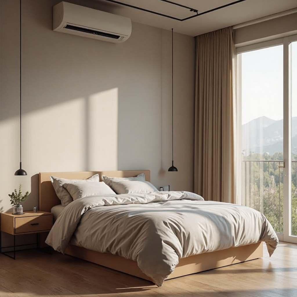 Beautiful furnished room with modern amenities at ZeroSetup Homes in Noida
